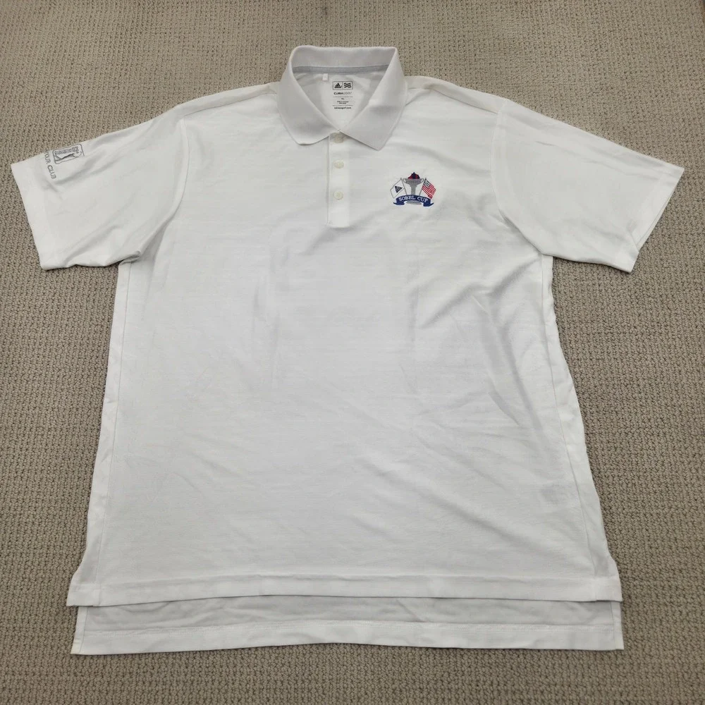 Adidas ClimaCool‎ Golf Polo Shirt PGA Sobel Cup The Tour Club White Mens XL